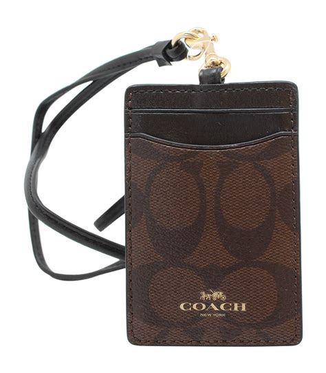 coach card holder original|coach card holder with lanyard.